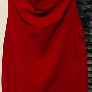 Express Strapless Red Dress